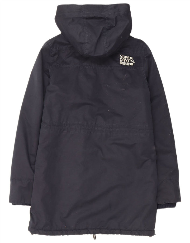 Jachetă parka Sherpa cu glugă Superdry pentru bărbați UK 38 Poliester mediu bleumarin