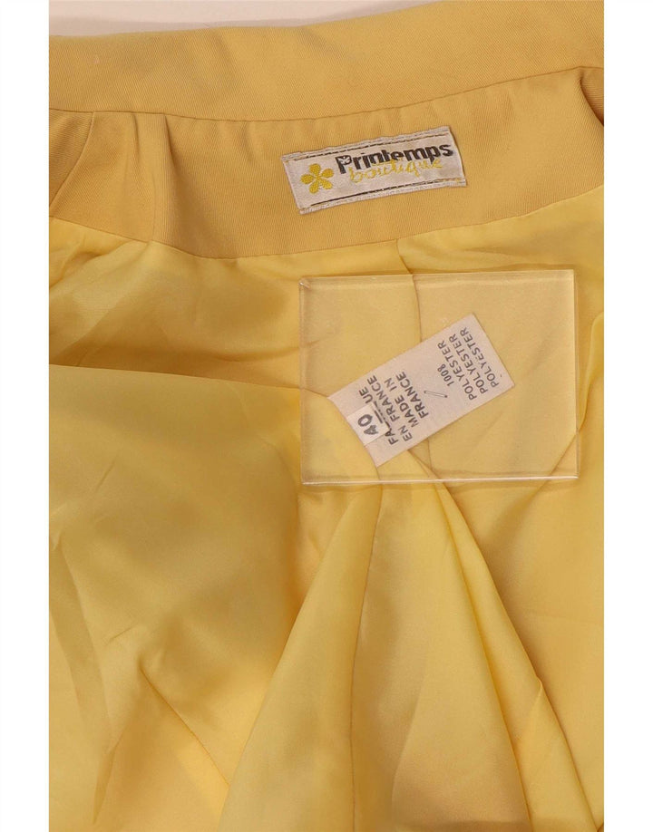 Jachetă vintage pentru femei la dublu piept IT 40 Small Yellow Classic