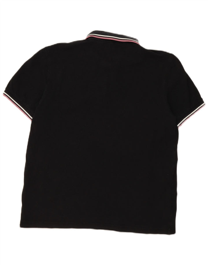 Cămașă polo Fred Perry pentru bărbați, bumbac mediu negru