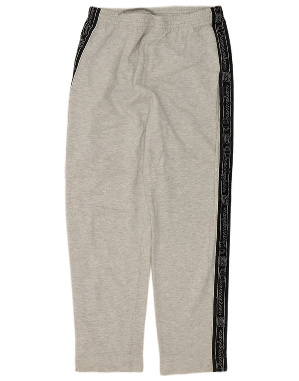 Pantaloni de trening cu grafic pentru bărbați Champion, din bumbac color bloc, gri mari