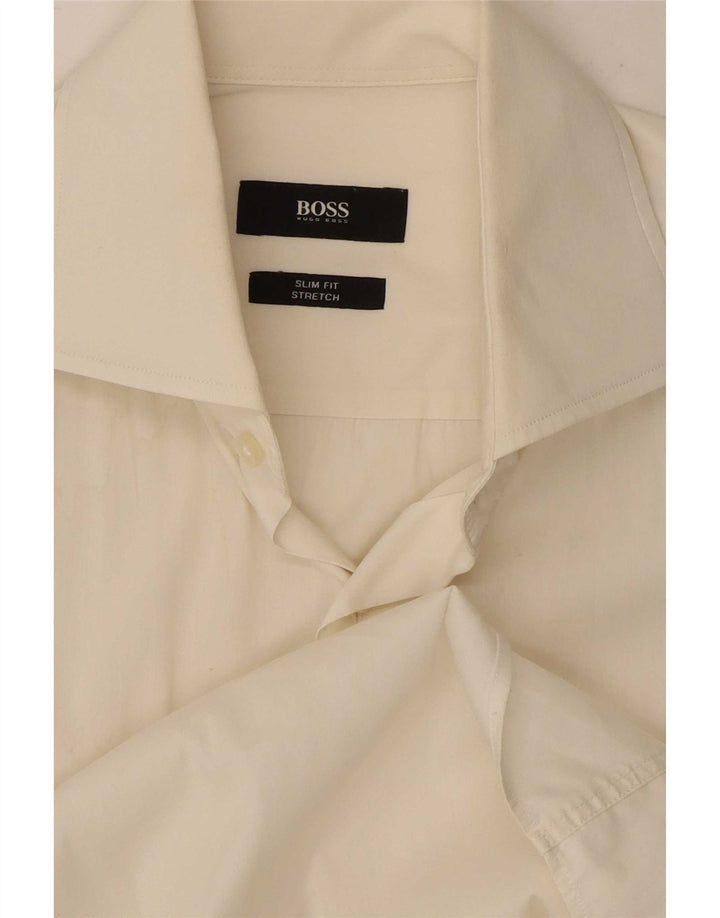 Cămașă pentru bărbați Hugo Boss Slim Fit Medium Off White