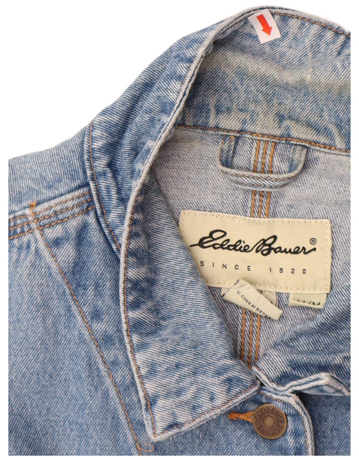 EDDIE BAUER Jachetă de blugi supradimensionată pentru femei UK 14 Bumbac albastru mediu