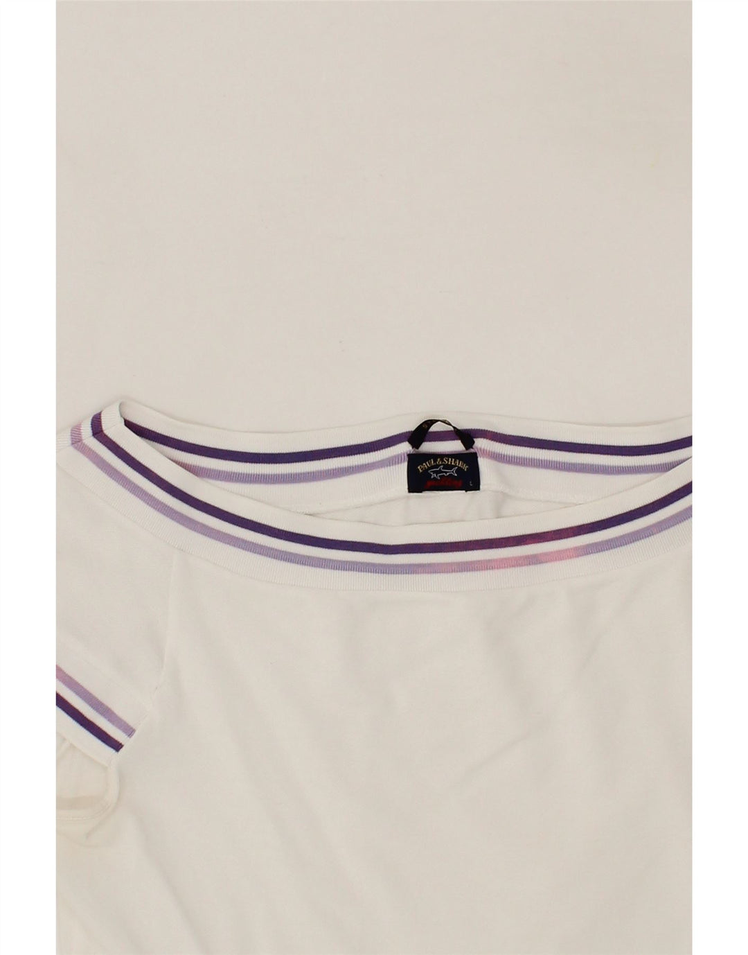 PAUL & SHARK Womens T-Shirt Top UK 14 Large White Vintage Paul & Shark and Second-Hand Paul & Shark from Messina Hembry 