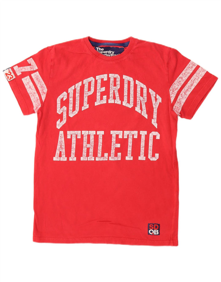 Tricou grafic pentru bărbați SUPERDRY Top din bumbac roșu mediu