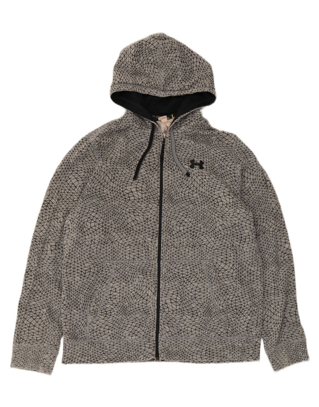 Pulover Under Armour pentru bărbați, cu fermoar, mare, gri geometric