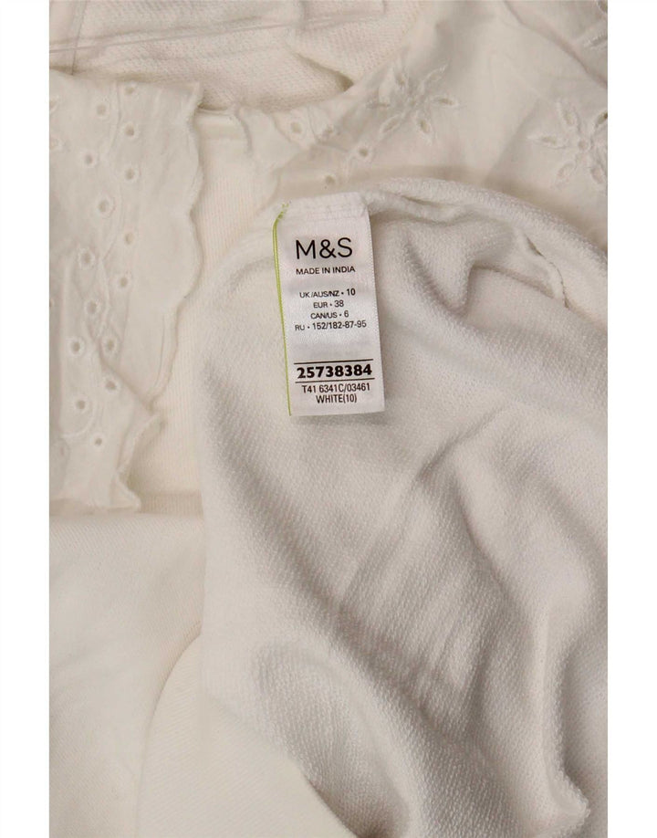 Pulover pentru damă Marks & Spencer Pulover UK 10 Bumbac alb mic