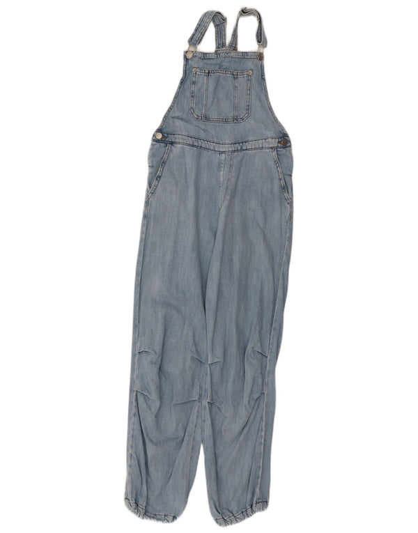 Marks & Spencer Salopete pentru fete Blugi largi 10-11 ani W26 L26 Albastru Bumbac