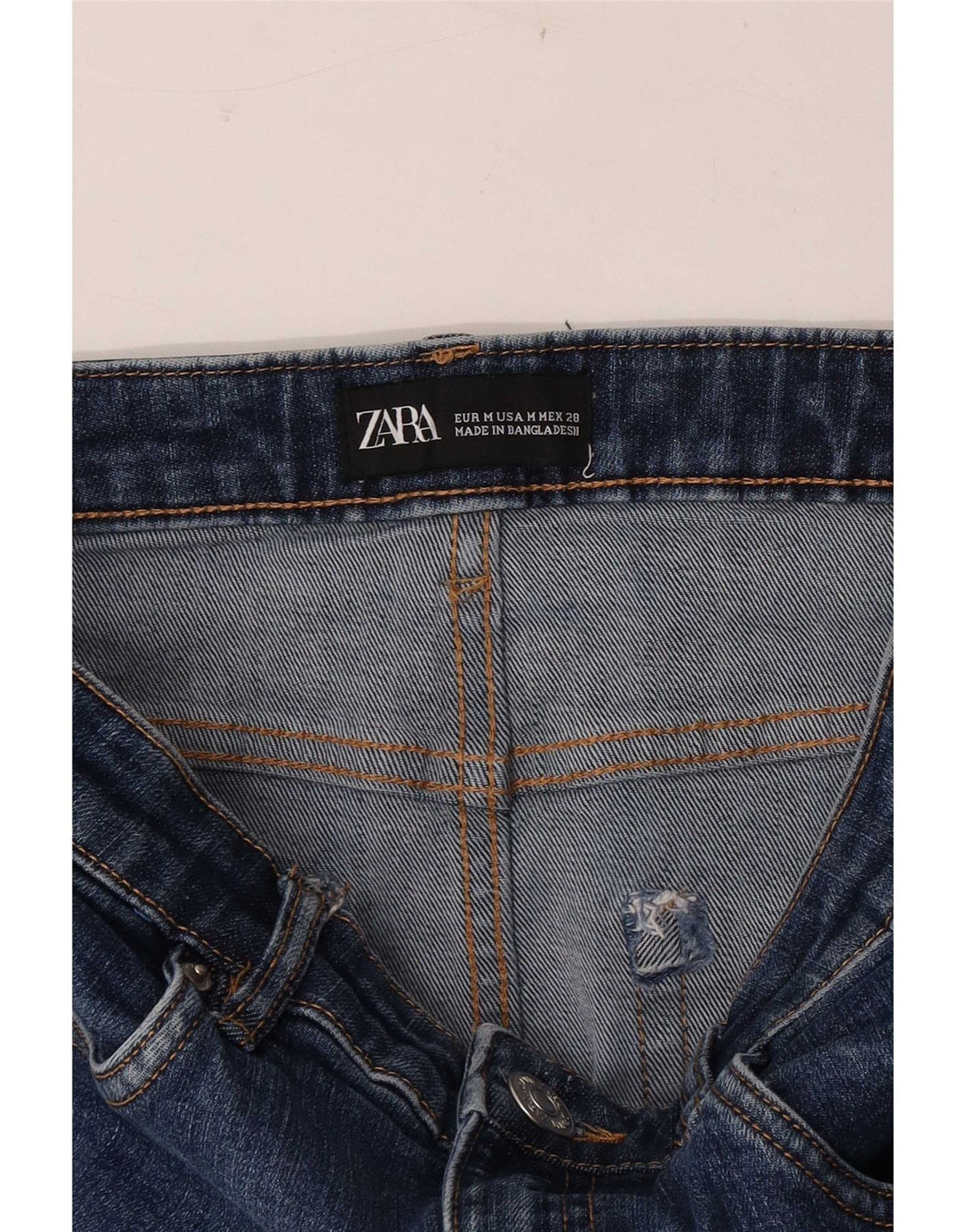 Fusta Mini Denim Zara Femei Medium W28 Albastru
