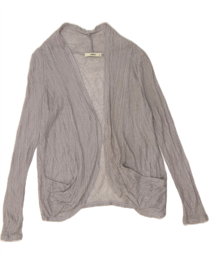 ASICS Womens Open Cardigan Sweater UK 6 XS Grey Argyle/Diamond Vintage Asics and Second-Hand Asics from Messina Hembry 
