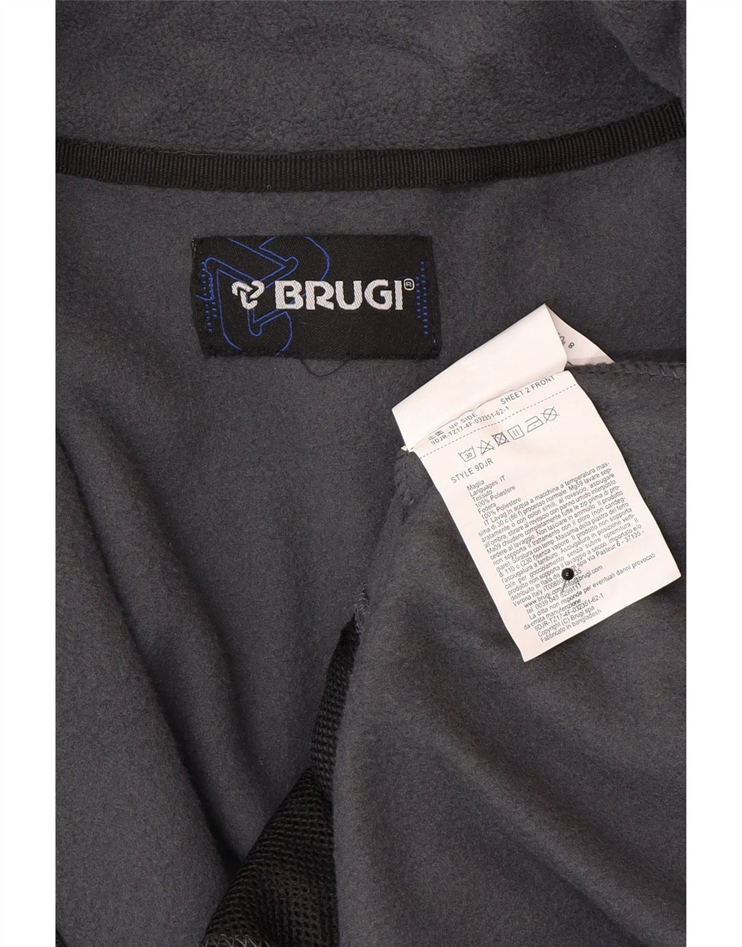 Jachetă fleece pentru bărbați Brugi UK 40, mare, gri, poliester
