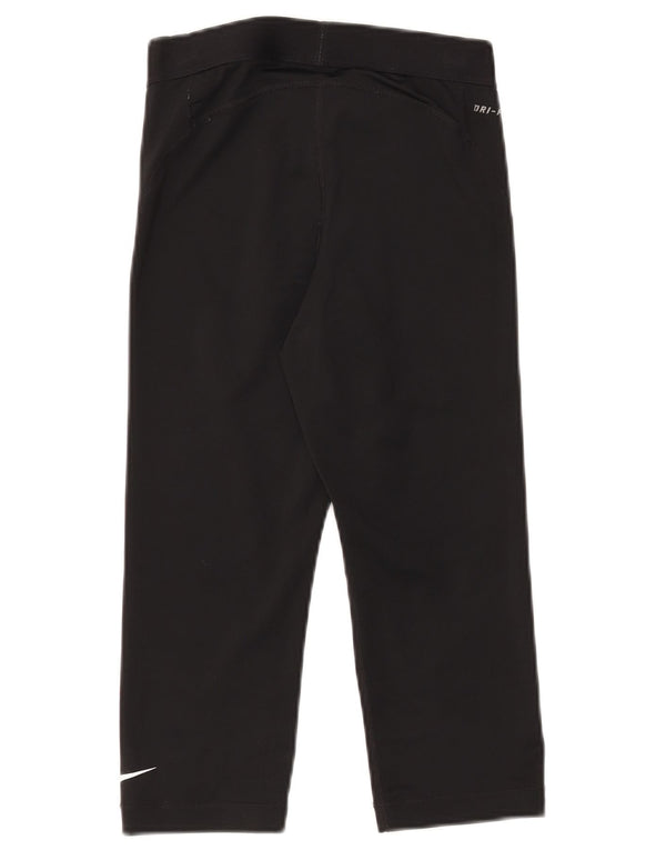 Pantaloni de trening Nike Capri Graphic pentru femei UK 10 Poliester negru mic