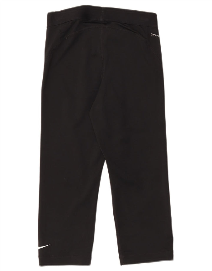 Pantaloni de trening Nike Capri Graphic pentru femei UK 10 Poliester negru mic