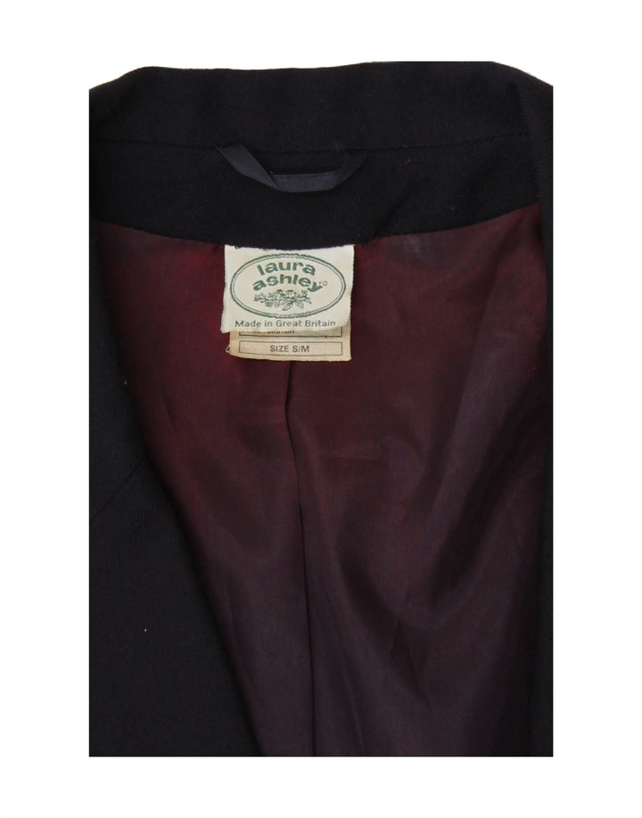 Jachetă blazer pentru femei Laura Ashley, cu 2 nasturi, UK 10, lână, albastru bleumarin