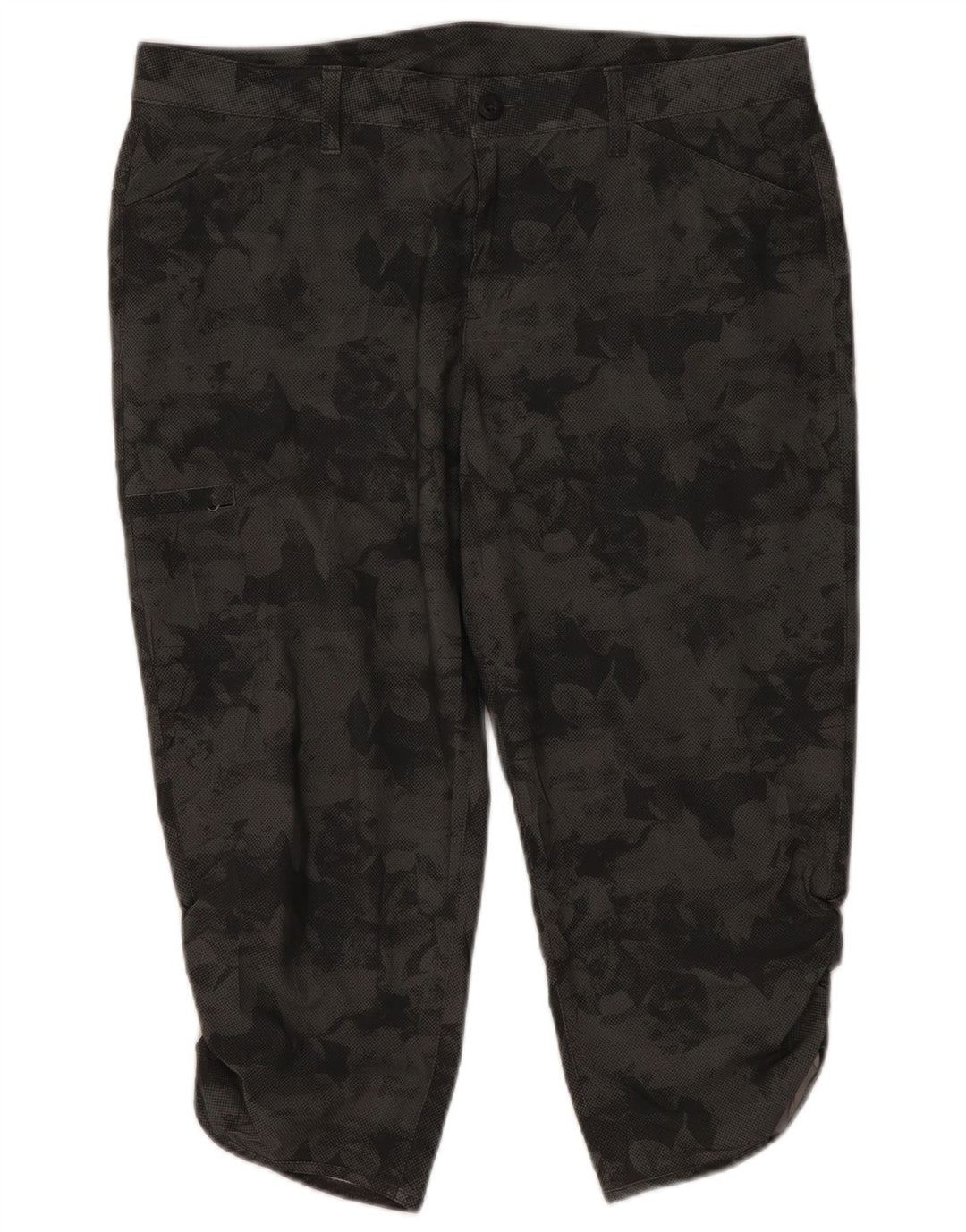 Pantaloni cargo capri pentru femei Eddie Bauer US 14 XL W38 L21 gri camuflaj