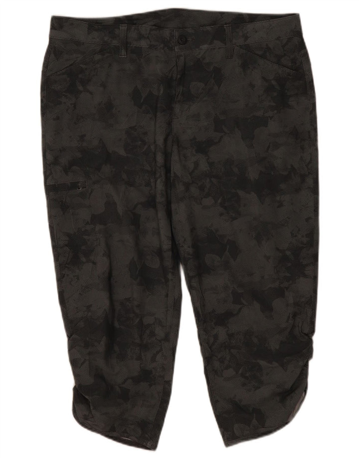 Pantaloni cargo capri pentru femei Eddie Bauer US 14 XL W38 L21 gri camuflaj