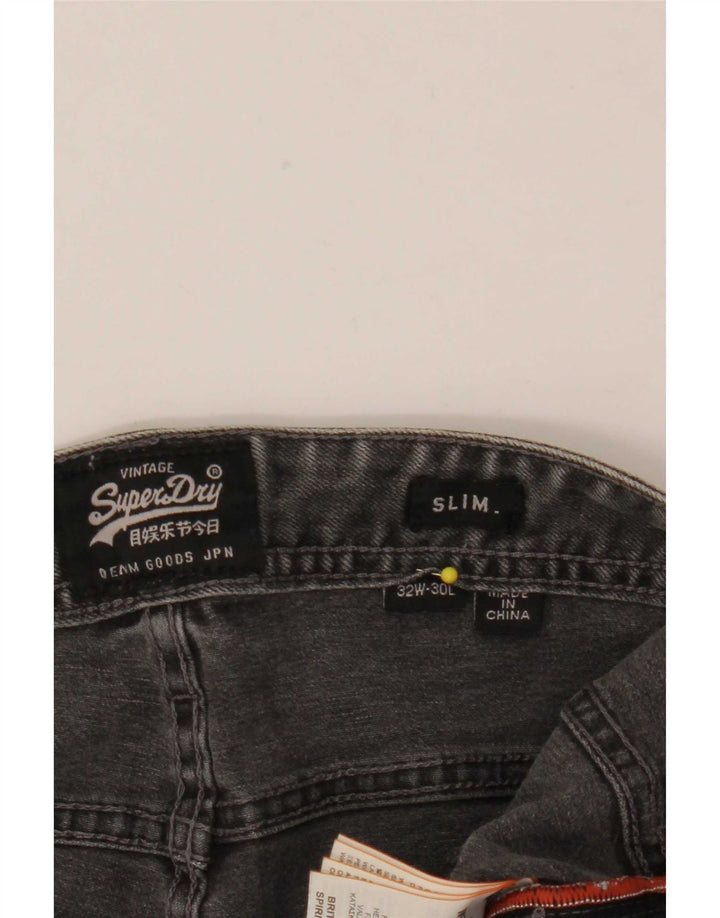 Pantaloni scurți Superdry Corporal Slim Denim W32 Bumbac Gri mediu