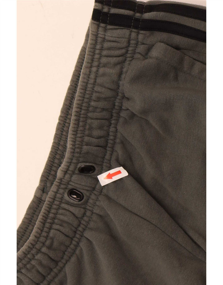 Pantaloni de trening Adidas pentru bărbați, bumbac gri mediu