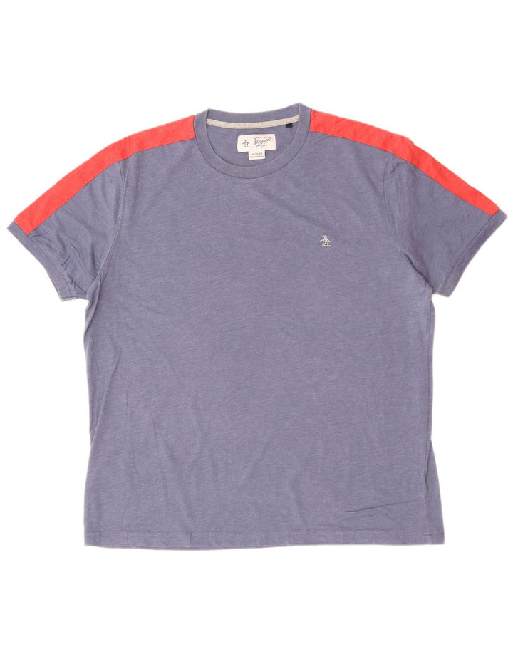 PENGUIN Tricou pentru bărbați Top XL Albastru Colorblock