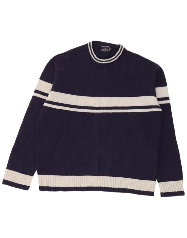 Pulover Ivy Oxford pentru bărbați, cu gât crew, XL, lână color block, albastru bleumarin