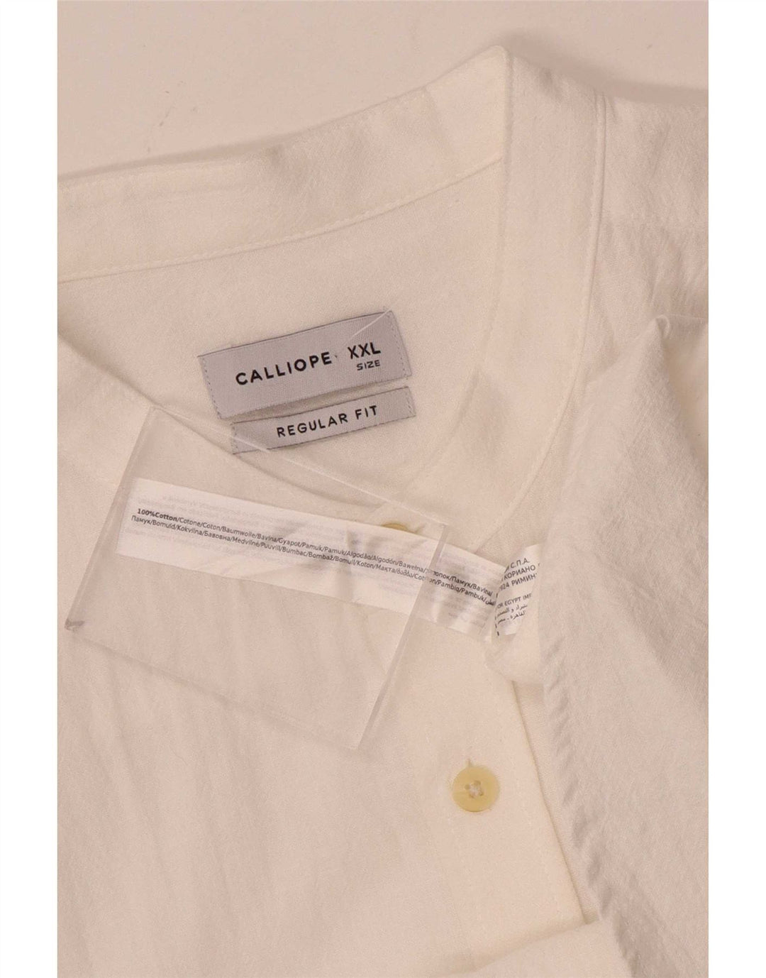 Cămașă Calliope pentru bărbați, cu formă regulată, 2XL, bumbac alb