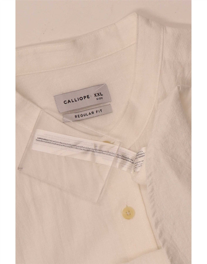 Cămașă Calliope pentru bărbați, cu formă regulată, 2XL, bumbac alb