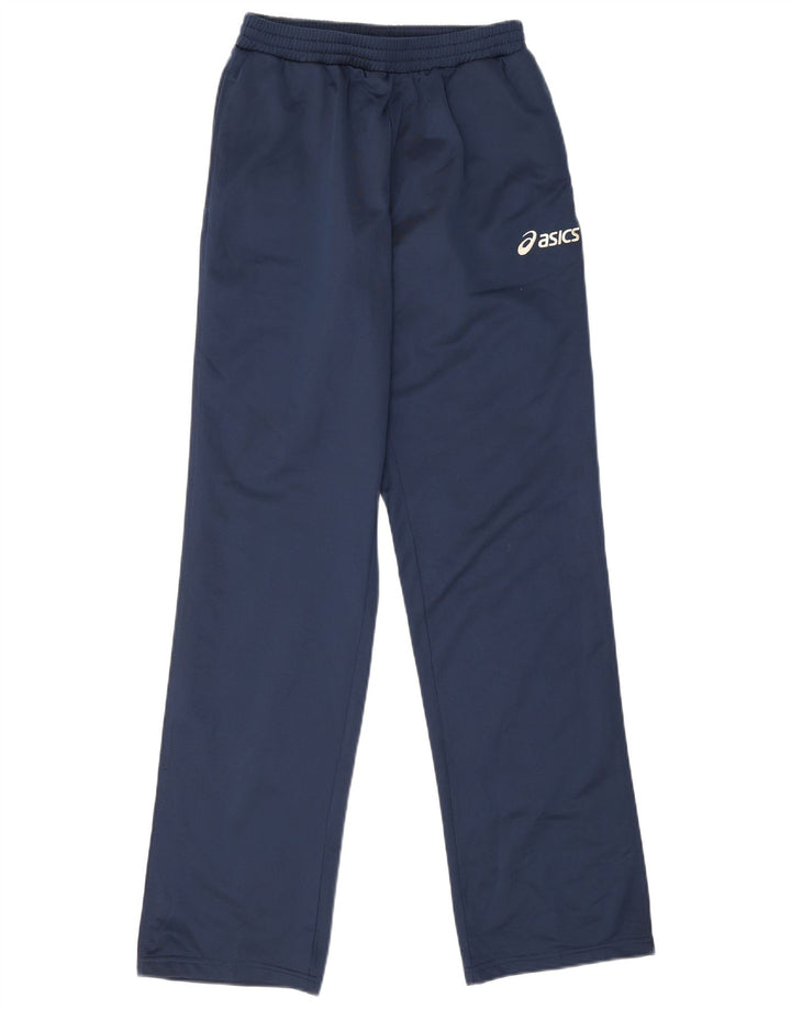 Pantaloni de trening Asics pentru bărbați, poliester mediu bleumarin