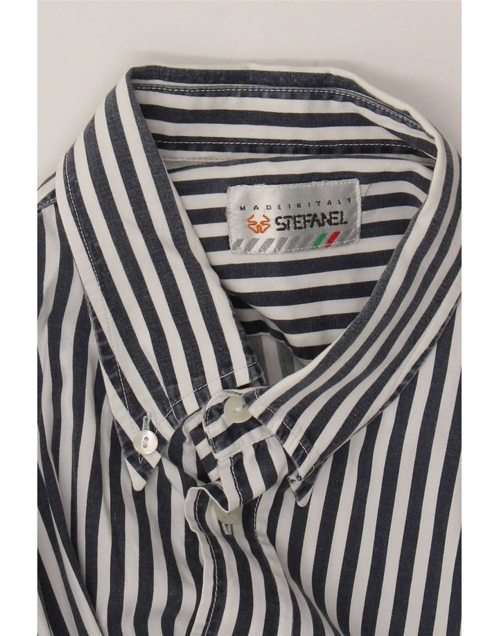 Cămașă Bărbați Stefanel Mediu Bleumarin Pinstripe