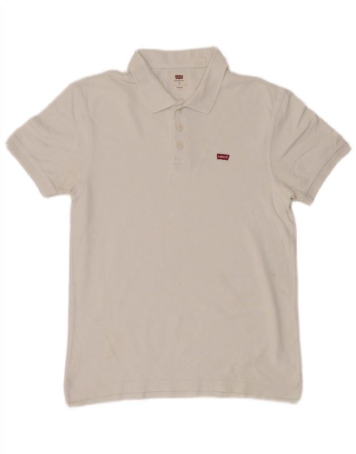 Tricou polo standard pentru bărbați Levi's, mic, alb