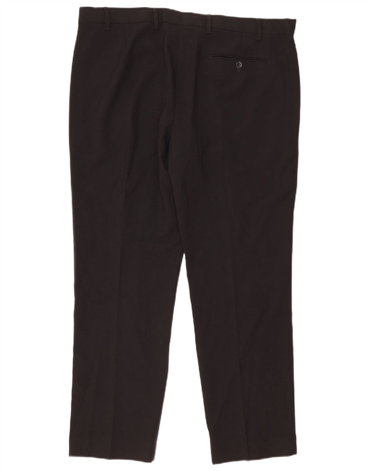 Pantaloni de costum obișnuiți pentru bărbați Marks & Spencer L40 L31 Poliester negru