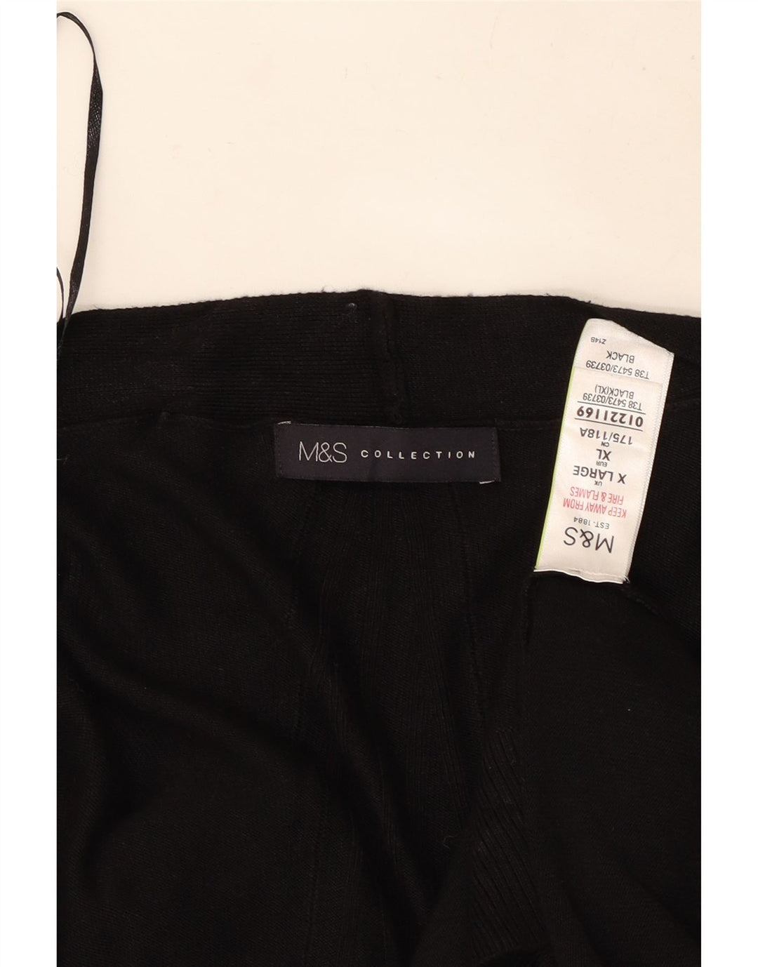 Pulover cardigan deschis pentru femei Marks & Spencer UK 18 XL Negru