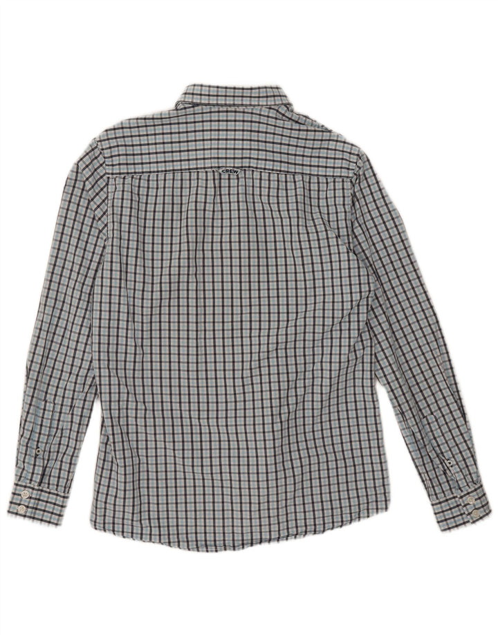Crew Clothing Cămașă pentru bărbați Slim Fit Bumbac cu carouri albastru mediu