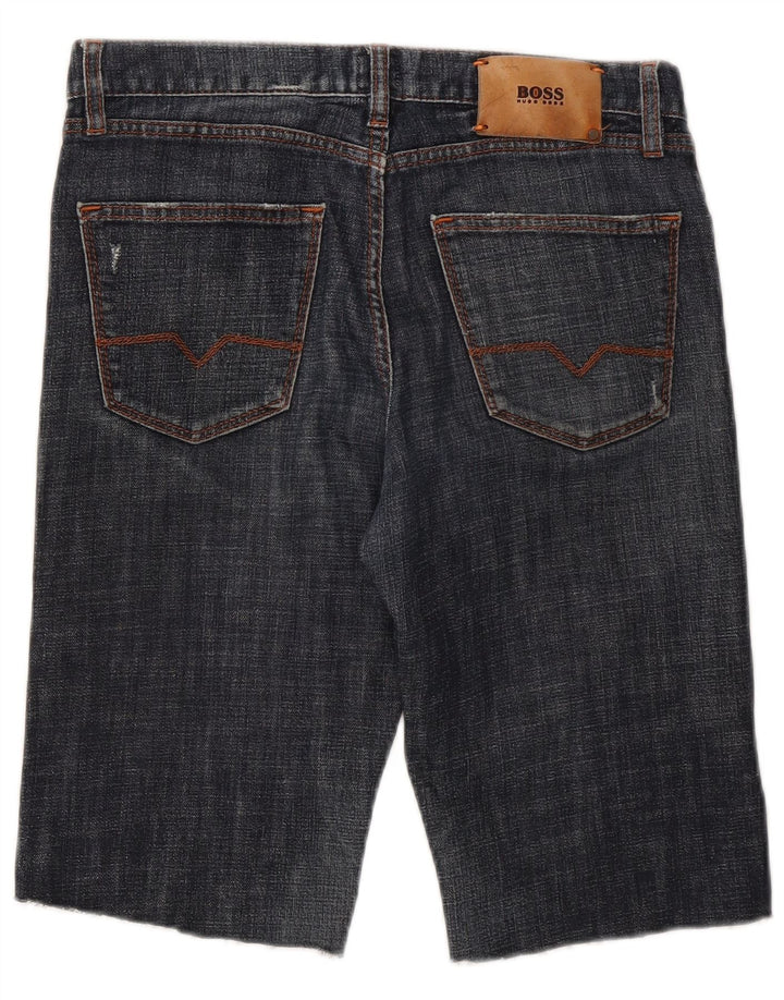 Pantaloni scurți din denim pentru bărbați Hugo Boss W30 Medium Blue