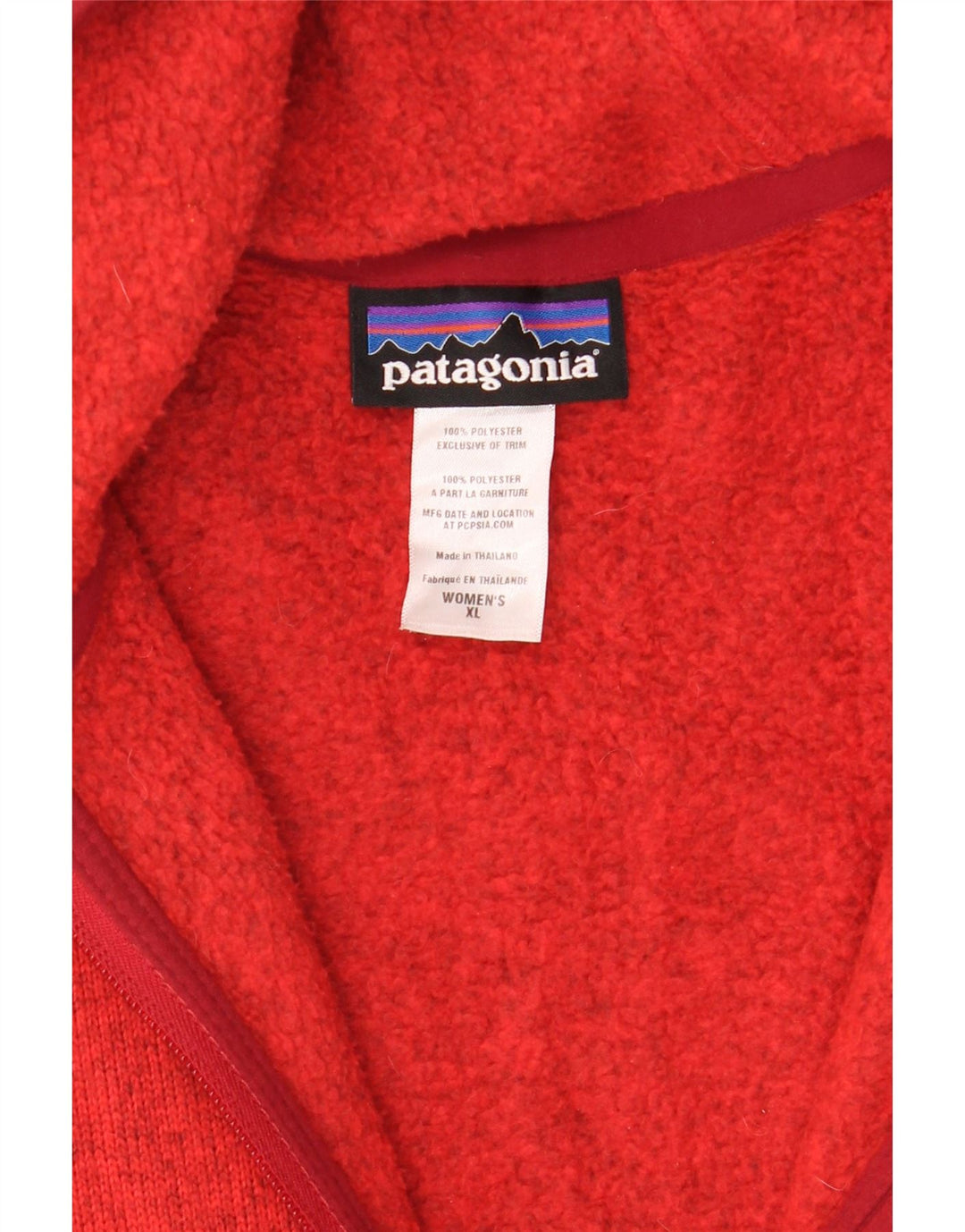 PATAGONIA Pulover cu capota cu fermoar pentru femei UK 18 XL Poliester roșu