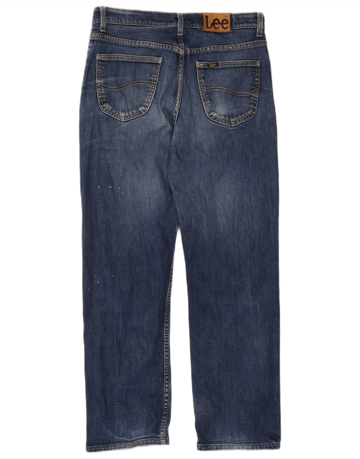 LEE Mens Brooklyn Straight Jeans W34 L29  Blue Cotton