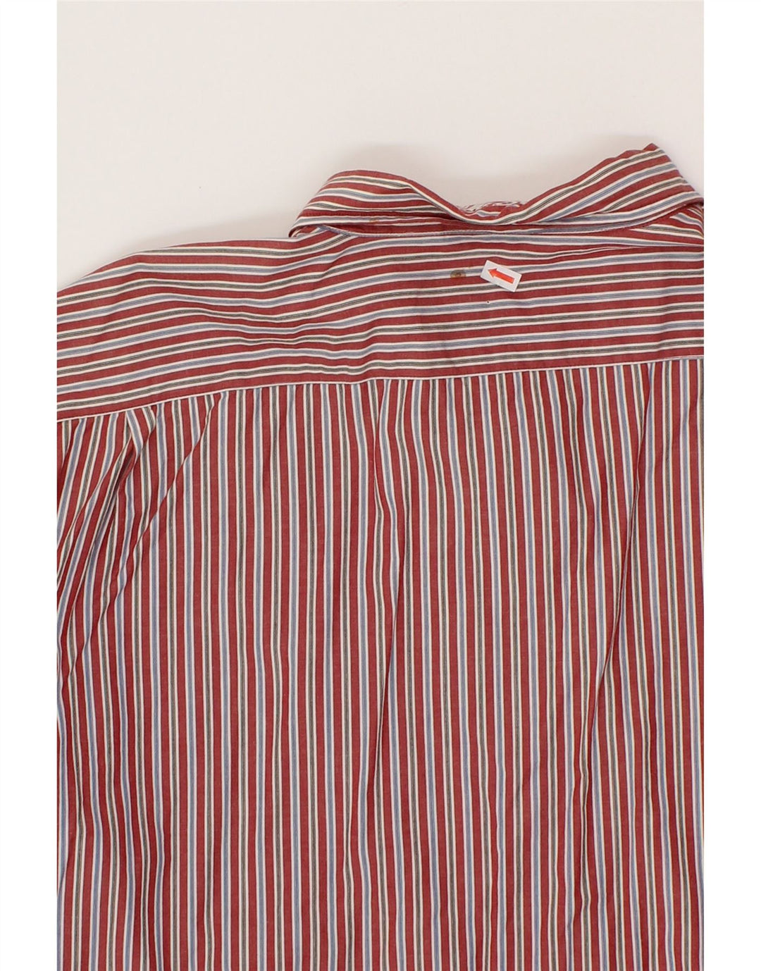IZOD Mens Shirt 2XL Red Striped Cotton Vintage Izod and Second-Hand Izod from Messina Hembry 