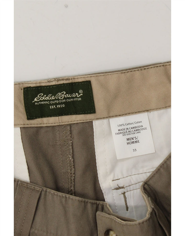 EDDIE BAUER Pantaloni scurți cargo pentru bărbați W33 bumbac kaki mediu