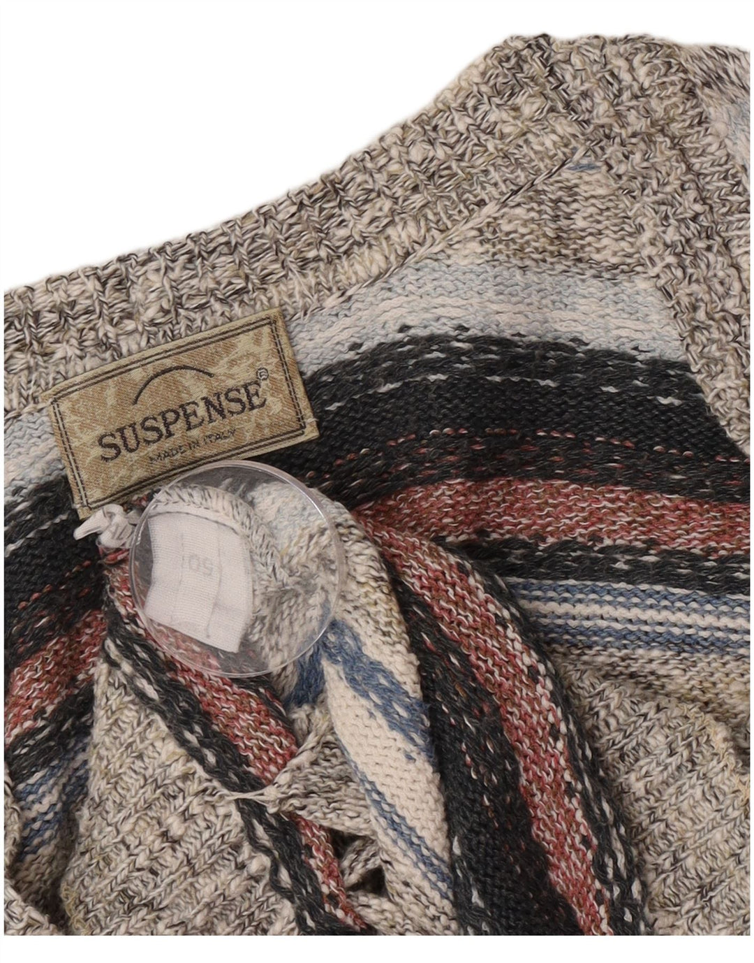 Pulover cardigan pentru bărbați Suspence IT 50 Medium, multicolor, cu dungi