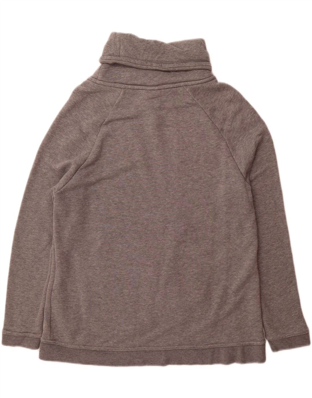 NIKE Womens Roll Neck Sweatshirt Jumper UK 10 Small Grey Cotton