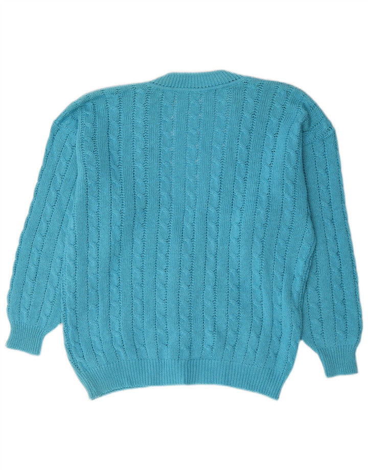 Cardigan Vintage pentru bărbați, mare, albastru