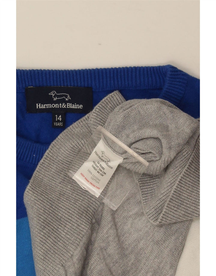 HARMONT & BLAINE Pulover cu gât crew pentru băieți 13-14 ani, multicolor