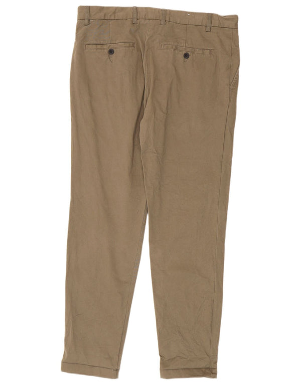 Pantaloni chino slim pentru bărbați Zara EU 44 Large W34 L30 Bej Bumbac