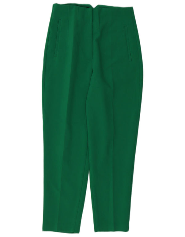 Pantaloni casual conici pentru femei cu talie înaltă Zara Mediu L28 L27 Verde