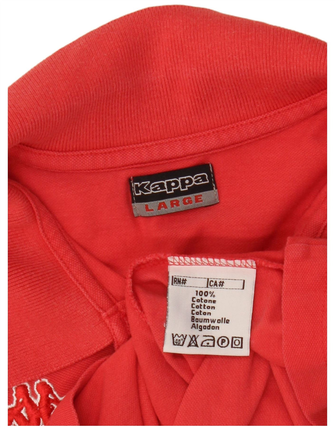 Tricou polo Kappa pentru femei UK 16, mare, roșu, bumbac