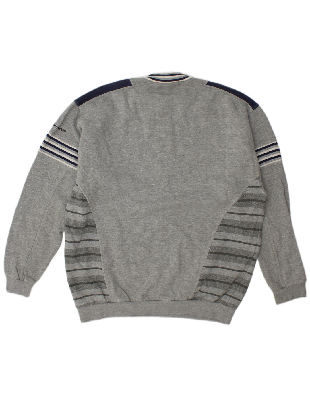 Hanorac pentru bărbați Sergio Tacchini, cu fermoar și gât, XL, gri, bloc de culoare