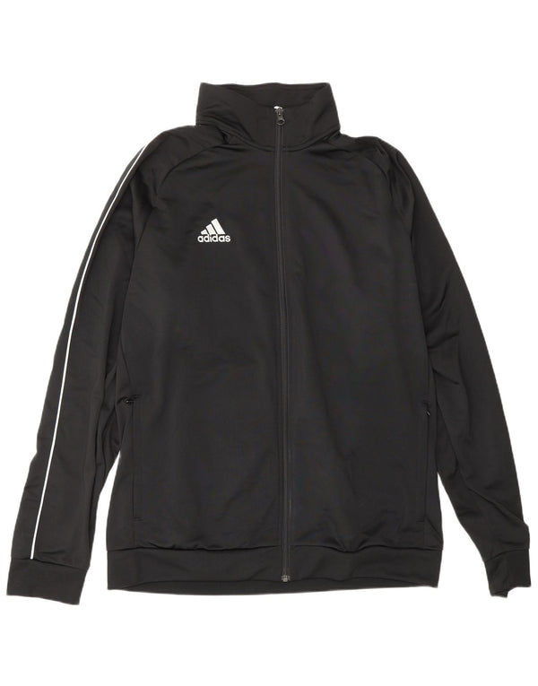 ADIDAS Mens Tracksuit Top Jacket XL Black Polyester