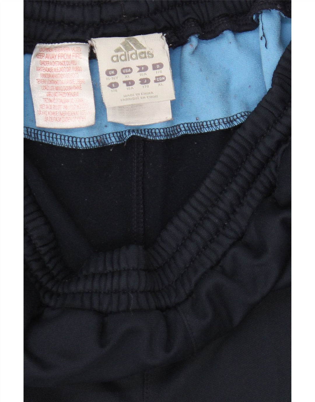 Pantaloni de trening Adidas pentru băieți 15-16 ani poliester bleumarin