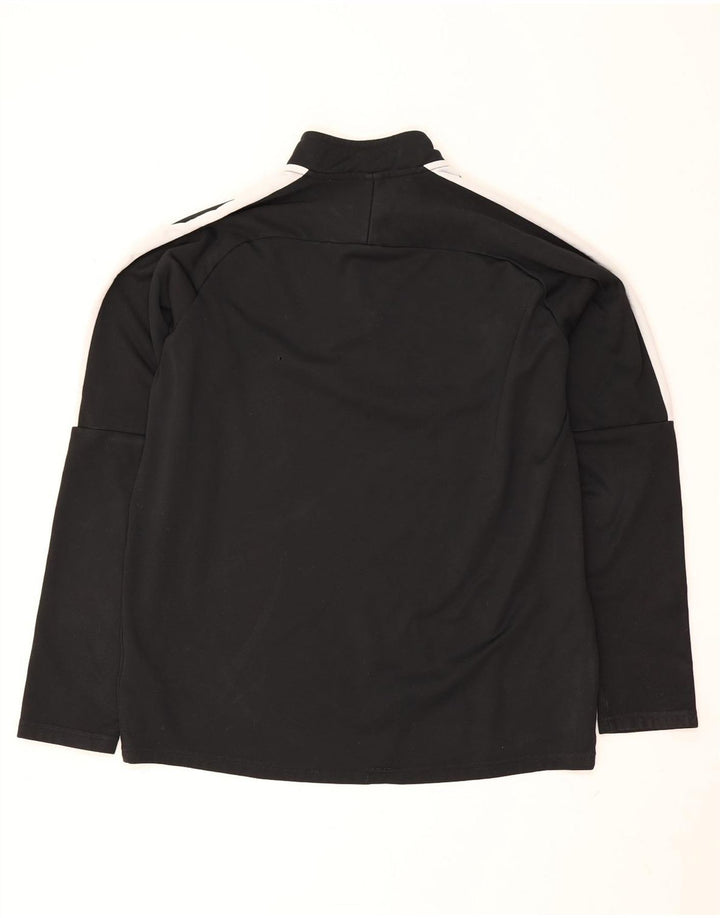 Top de trening pentru bărbați Dri Fit, cu fermoar și gât, negru, colorblock
