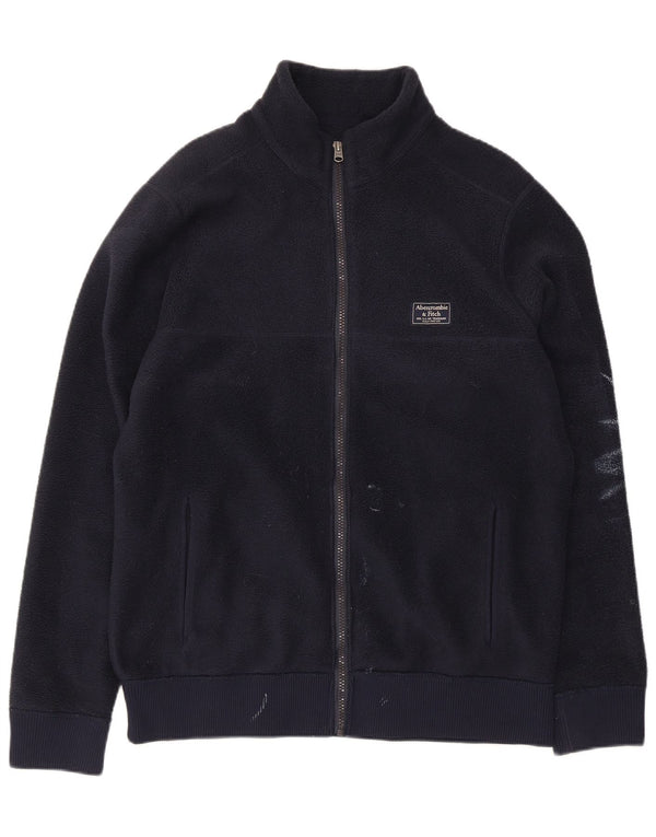 Jachetă fleece pentru bărbați Abercrombie & Fitch UK 38 Medium bleumarin Poliester