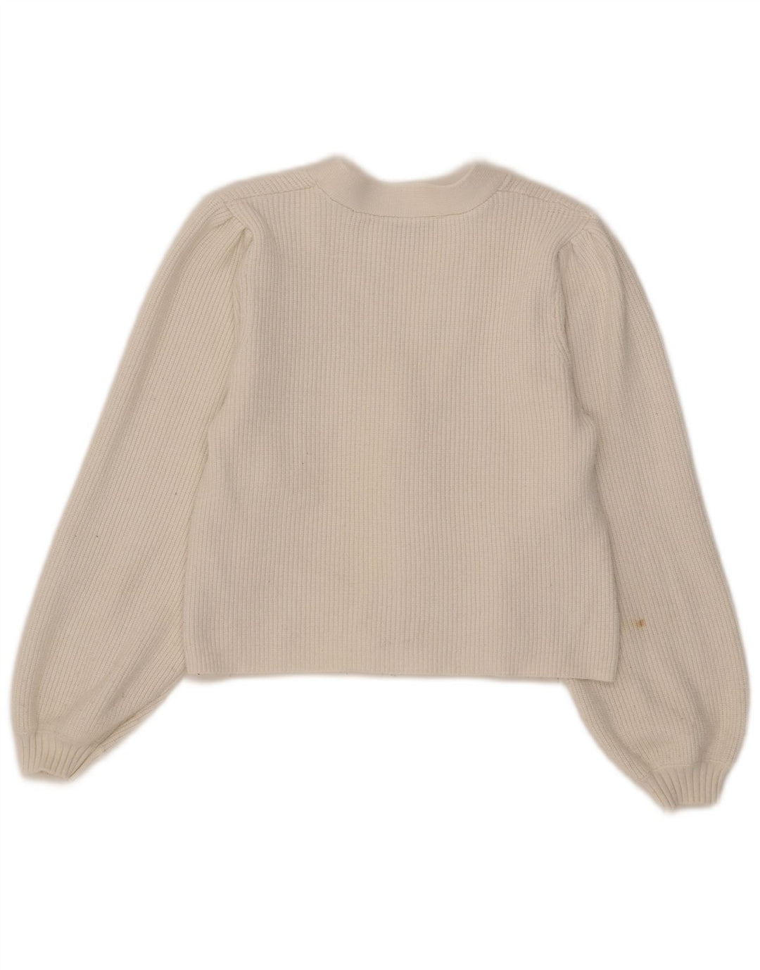 Pulover cardigan pentru femei Zara UK 12 Medium White Viscose