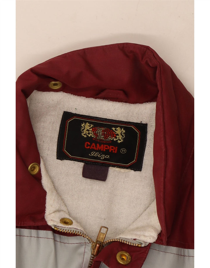 Jachetă bomber cu glugă pentru bărbați CAMPRI UK 40, mare, din poliester cu dungi bordeaux